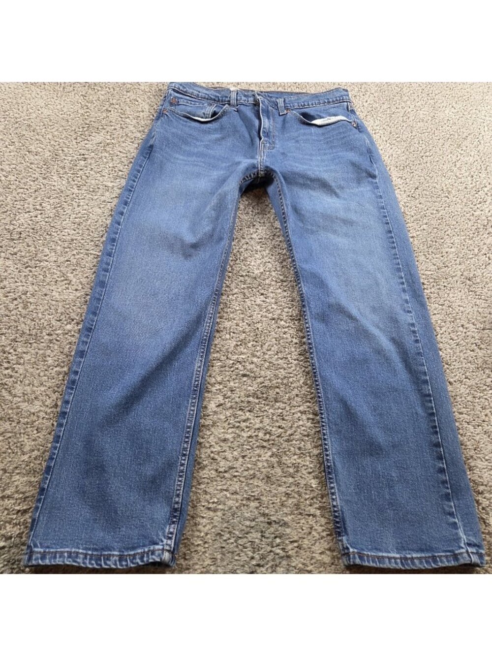 Levis Jeans Mens 38x30 Regular Straight Denim Blue 505 Medium Wash